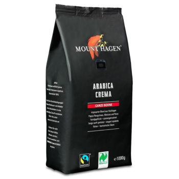 Cafea Arabica 100 % crema boabe Bio 1 kg Mount Hagen - Cafea verde proaspăt prăjită