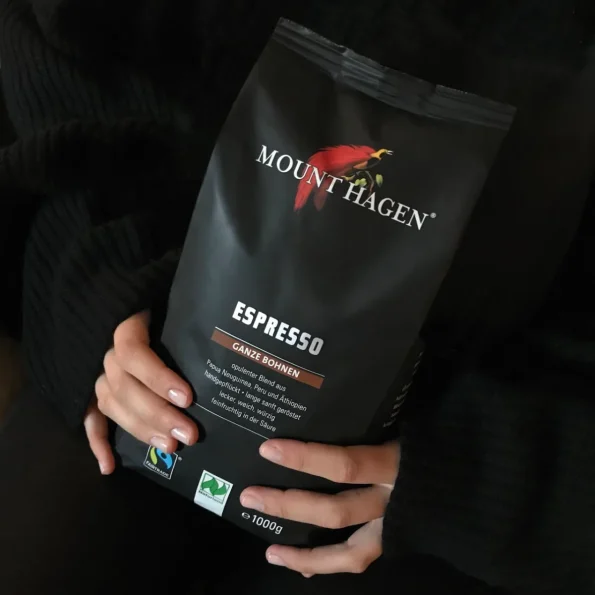 Cafea Arabica 100% espresso boabe de cafea Bio 1 kg Mount Hagen - Cafea verde proaspăt prăjită