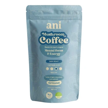 Cafea măcinată Arabica bio cu Reishi și Lion's Mane, 350 g, ANI