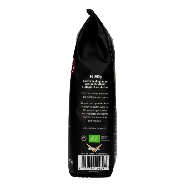Cafea Arabica 100 % espresso Fair Trade Bio 250 g Mount Hagen - Băuturi naturale sucuri